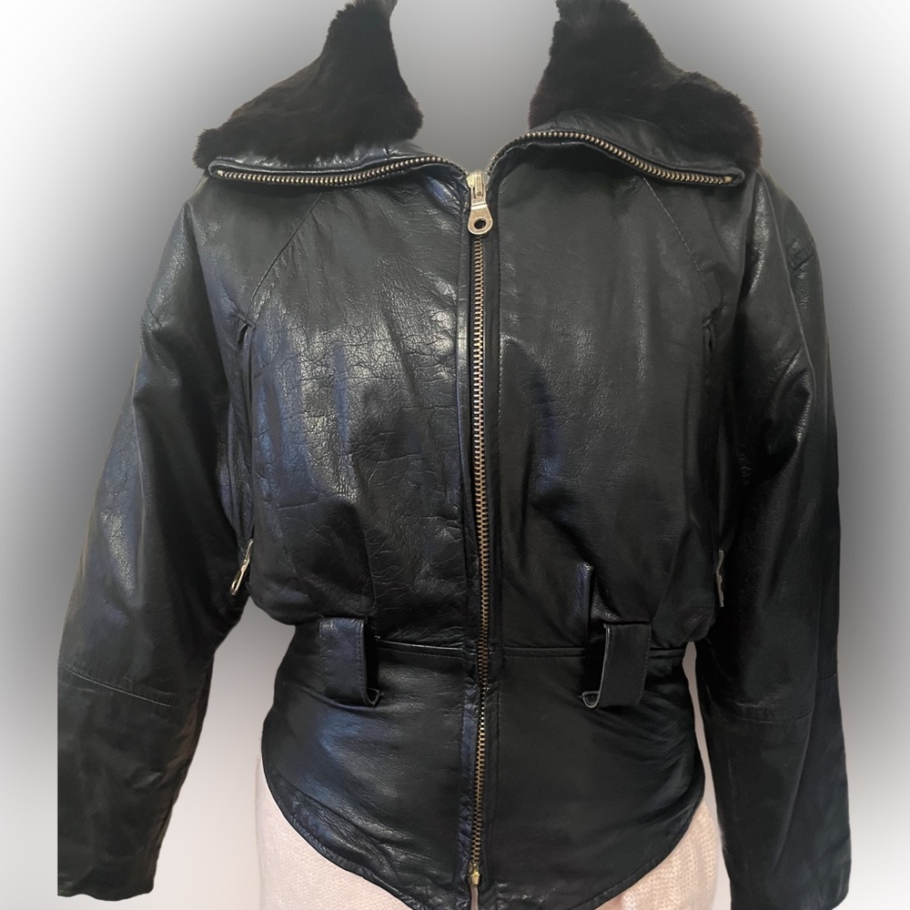 Women's Black Leather Jacket